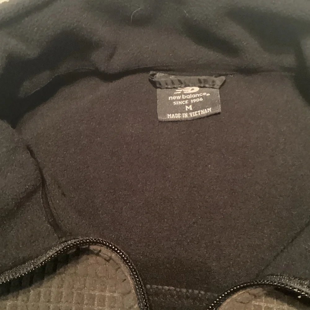 New Balance Men's Brown and Black Full-Zip Waffle Fleece Jacket